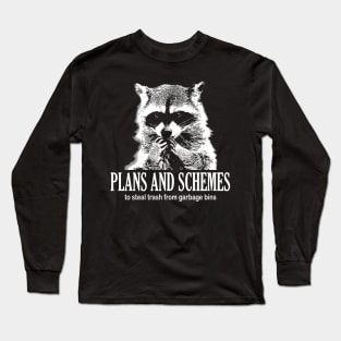 Plans and Schemes Raccoon Long Sleeve T-Shirt